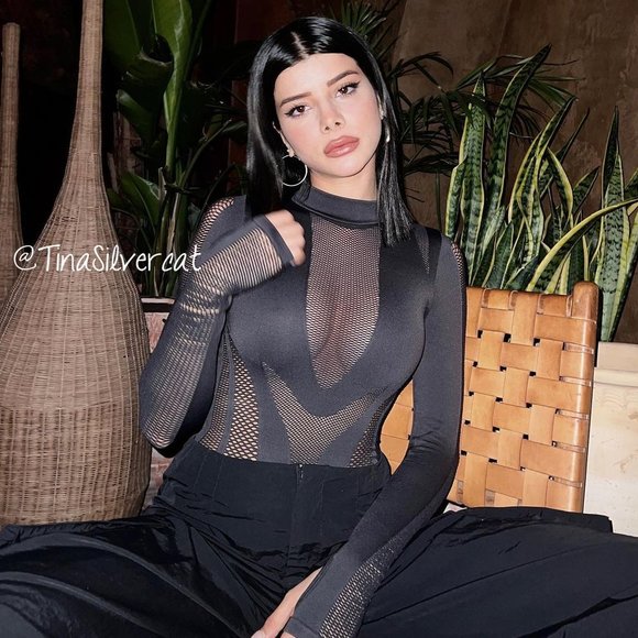 BLOGGER'S FAVE! Zara Seamless Mesh Effect Bodysuit NWT - Picture 6 of 17